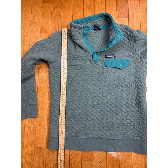 Patagonia Womens Cotton Quilt Snap-T Pullover Green Teal 25281 SP17 Small - Picture 8 of 8